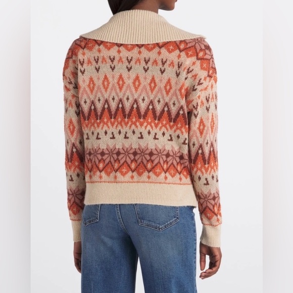 The General Good~Women’s Knit Sayf V- Neck Folded Collar Sweater Size Large - Picture 3 of 8